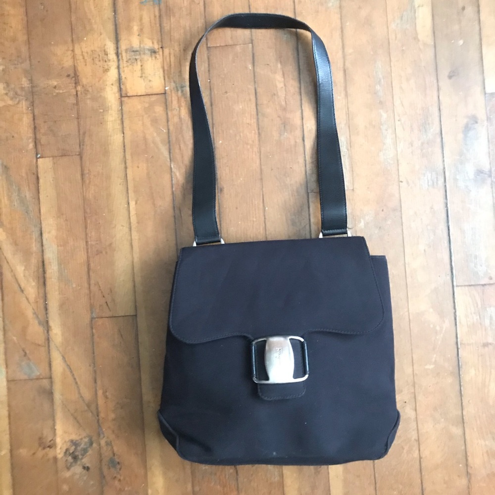 Vintage Black Salvatore ferragamo shoulder bag